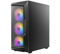 Antec Boîtier Moyen Tour ATX AX61 Elite – 4x Ventilateurs ARGB, panneau latéral vitré (Noir)