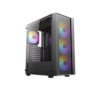 Antec AX65 ARGB - Boîtier PC Midi Tower Noir - ATX/Micro-ATX/ITX, 2x 3.5", 2x 2.5", 4 ventilateurs 120mm, USB 3.2 Gen 1, RGB, Acier/Plastique