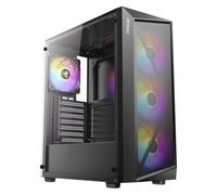 Antec Boîtier PC AX67 ARGB – Mid-Tower, Façade Full Mesh, Verre trempé, 4x120mm, ATX/Micro-ATX/ITX