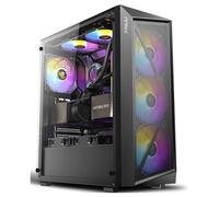 Antec Boîtier PC AX67 ARGB – Mid-Tower, Façade Full Mesh, Verre trempé, 4x120mm, ATX/Micro-ATX/ITX