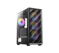 Antec AX85 ARGB Midi Tower Noir - Boîtier PC ATX/microATX/ITX, 2x 3.5", 2x 2.5", 4 ventilateurs 120mm inclus, USB 3.2 Gen 1, Acier/Plastique