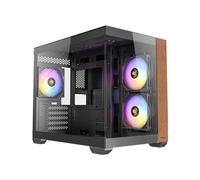 ANTEC Boitier Mini Tour Micro-ATX CX600M Wood RGB avec panneaux vitrés (Noir)