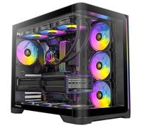 Antec C5 Curve ARGB, 4 ventilateurs ARGB PWM de 120 mm inclus, jusqu'à 10 ventilateurs simultanément, port de type C 3.2 Gen 2, panneaux avant et latéraux en verre trempé incurvé, support de radiateur
