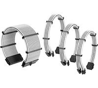 Antec Câble d'alimentation gainé / 24 broches ATX / 4 + 4 broches EPS / 6 + 2 broches PCI-E PSU Kit de câble d'extension 30 cm de long avec peignes, noir et gris (30 cm)