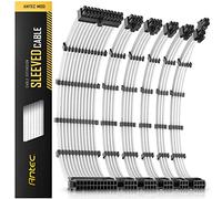 Antec Câble d'alimentation gainé / 24 broches ATX / 4 + 4 broches EPS/PCI-E 8 broches/PCI-E 6 broches PCI-E PSU Kit de câble d'extension 30 cm de long avec peignes, blanc (30 cm)