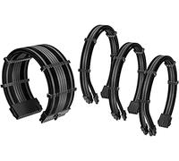 Antec Câble gainé d'alimentation / 24 Broches ATX / 4 + 4 Broches EPS / 6 + 2 Broches PCI-E PSU Kit de câble d'extension 30 cm de Longueur avec Peignes, Noir Gris