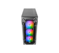 Antec DF600 Flux : Boîtier PC Midi Tower Noir, ATX/micro ATX/Mini-ITX, 3x120mm avant, 1x120mm arrière, USB 3.2 Gen 1, Acier/Plastique, fenêtre verre trempé
