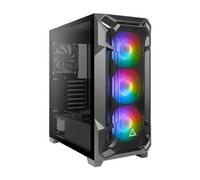 Antec Boîtier Dark Fleet DF600 Flux RGB – Moyen Tour ATX, Panneau Vitré, Noir