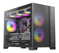 Antec Flux M, 6 Ventilateurs PWM Inclus, Plate-Forme F-LUX, Design de Flux d'air Vertical, Support de radiateur supérieur de 360 mm, Type C 3.2 Gen 2, Filtre à poussière Pleine Taille, Compact