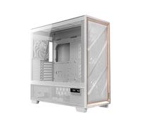 Antec FLUX PRO White EUV - Boîtier PC Full Tower ATX/EATX Blanc et Bois - 4x3.5", 2x2.5", USB 3.2 Gen 1/2x2, Vent. 3x140mm Avant, 1x140mm Arrière