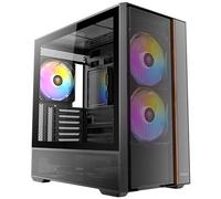 Antec FLUX REAR - Boîtier PC Midi Tower Noir, ATX/microATX/ITX, 2x140mm Avant, 1x140mm Arrière, USB 3.2 Gen 1/Gen 2 Type-A/Type-C, Acier/Plastique/Bois