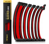 Antec Kit d'extension de câble d'alimentation avec manchons avec manchons supplémentaires et peignes 300mm Noir et Rouge
