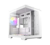 Antec Mini Tower Blanc 0-761345-10218-6 : PC, ITX/micro ATX, 1x120mm arrière, 2x120mm haut/bas, USB 3.2 Gen1/Gen2x2, Baies 2.5/3.5", Verre trempé