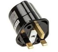 Brennenstuhl 1508533010 Adaptateur Secteur de Voyage Prise de Terre/GB avec fusible, Noir