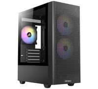 ANTEC NX500M ARGB, Panneau Avant en Maille à Haut débit d'air, Type C 3.2 Gen2, 3 Ventilateurs ARGB de 120 mm Inclus, Panneau latéral en Verre trempé, jusqu'à 6 Ventilateurs, Support de radiateur de