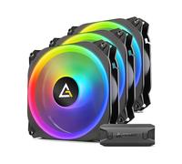 Antec Prizm X 120 ARGB 3+C - Kit 3 Ventilateurs 120mm Noir, 500-2000 RPM, 10-45.21 CFM, 20-32.6 dB, 3-pin/4-pin, Contrôleur ARGB Inclus