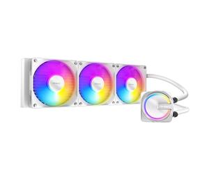 Antec Skeleton 360 ARGB Refroidisseur de processeur liquide blanc, radiateur 360 mm, pompe haute performance, 3 ventilateurs PWM ARGB de 120 mm, base en cuivre, Intel LGA 115X/1200/1700/20XX, AMD AM4