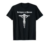 Antéchrist athée Occulte Gothique Punk Satan Religion Poison T-Shirt