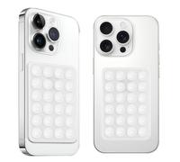 Anteel Lot de 2 supports de téléphone à ventouse en silicone, adhésif en silicone antidérapant pour téléphone portable, support solide pour selfies et vidéos (translucide)