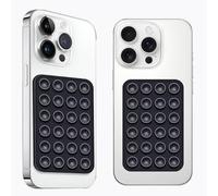 Anteel Lot de 2 Supports de téléphone à Ventouse en Silicone, adhésif en Silicone, antidérapant pour téléphone Portable, Support Solide pour Selfies et vidéos (Noir)