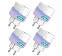 ANTELA Prise Connectée Alexa 16A 2,4/5GHz WiFi Mesure de Consommation Électrique Compatible avec Google Home, Smart Life APP, Horaires et Minuterie, 4PCs Blanc