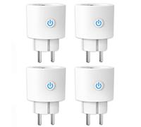 ANTELA Prise Connectée WiFi 16A 3680W Mesure de Consommation Électrique, Prise Intelligente compatible avec Alexa/Google Home, APP Contrôle, Horaires et Minuterie