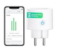ANTELA Prise Connectée WiFi 16A Mesure de Consommation Électrique et des Factures ÉLectricité, compatible avec Alexa et Google Home, Horaires et Minuterie, 1PC