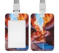Antelope Canyon - Porte-badge avec cordon de suspension, cordon de protection vertical pour carte d'identité, multi-usage pour bureau, enseignant, infirmière
