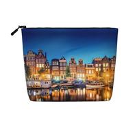 Antelope Canyon Trousse de toilette de voyage à une seule couche, convient pour les voyages d'affaires et un usage quotidien., Amsterdam Night View, Taille unique