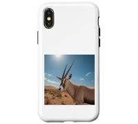 Antelope Gemsbok Oryx Arabian Spirit Animal sud-Africain Coque pour iPhone X/XS