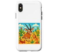 Antelope Gemsbok Oryx Arabian Spirit Animal sud-Africain Coque pour iPhone X/XS