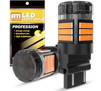 ANTEMOON 3157 T25 Ampoules LED Canbus Sans Erreur Super Lumineuses 5000LM 12V 24V Jaune Ambré 3057 3156 4057 4157 pour Voiture Feu de Recul Freinage DRL Feux de Jours Arrière Clignotants, 2 Pièces