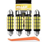 ANTEMOON 41mm 42mm Festoon C5W LED Ampoules 6500K Blanche 12V 24V 578 Ampoule Navette LED 4014 24SMD Canbus Sans Erreur pour Intérieur Plafonnier de Voiture Éclairage Plaque d'Immatriculation, 4Pcs
