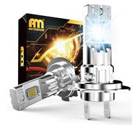 ANTEMOON Ampoules H7 LED pour Feux Antibrouillard, 100W 20000LM 600% Luminosité 6500K Blanc 12V 24V Ampoule de Phare, Ampoules de Remplacement Halogène pour Voitures, Plug and Play, Lot de 2
