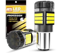 ANTEMOON P21/5W 1157 BAY15D Ampoules LED Canbus Sans Erreur Super Lumineuses 5000LM 12V 24V 6000K Blanc 1016 2057 2357 pour Voiture Feu de Recul Stationnement Arrière Freinage Clignotant, 2 Pièces