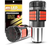 ANTEMOON P21/5W 1157 BAY15D Ampoules LED Canbus Sans Erreur Super Lumineuses 5000LM 12V 24V Rouge Brillant 1016 2057 2357 pour Voiture Feu de Recul Stationnement Arrière Freinage Clignotant, 2 Pièces