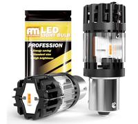 ANTEMOON PY21W BAU15S Ampoules LED 100% Canbus Sans Erreur 12V Super Lumineuses Jaune Ambré 581 7507 1056 Ampoule Remplacement pour Voiture Feu de Recul DRL Feux de Jours Arrière Clignotant, 2 Pièces