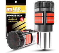 ANTEMOON PY21W BAU15S Ampoules LED Canbus Sans Erreur Super Lumineuses 5000LM 12V 24V Rouge Brillant 7507 1056 5009 pour Voiture Feu de Recul Feu Arrière Feu de Freinage Clignotant, 2 Pièces