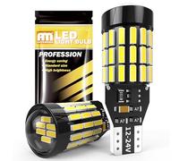 ANTEMOON T15 W16W LED Ampoule 6500K Blanc Super Brillant 12V 24V Wedge 921 912 955 Voiture Ampoules Canbus Sans Erreur Lumière pour Auto Sauvegarde Inversée Feux de Recul, 2 Pièces