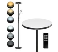 Anten 30W Lampadaire LED avec Liseuse Réglable 5W Lampadaire Sur Pied Salon avec Télécommande Lampe LED Sur Pied avec Luminosité Réglable Lampadaire Chambre Dimmable avec Couleur à Choix 3000K à 6000K