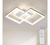 ANTEN LED Plafonnier Salon Géométrique Moderne, 40W Lampe de Salon avec Télécommande Variable en continu,Blanc