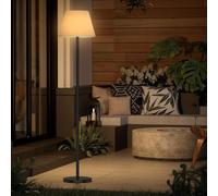 ANTENLIC Lampadaire solaire d'extérieur, Lampadaire sans fil USB avec batterie rechargeable, Télécommande RGB pour jardin, capteur de lumière, IP65 résistant aux intempéries, H147cm