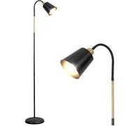 ANTENLICHT Lampadaire Liseuse E27 Max.60W | Orientable | Lampe Sur Pied Rétro Industriel En Métal | H159m, Noir (sans ampoule)