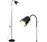 ANTENLICHT Lampadaire Orientable VILI | Lampadaire Liseuse E27 Max.60W Pour Salon Chambre | Lampe Sur Pied Rétro Industriel En Métal | H159m, Noir (sans ampoule)