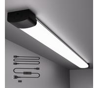 ANTENLICHT Réglette LED 120cm IP65 Extérieur étanche, avec Fiche Plug and Play ou Câblée, Tube LED Connectable 36W 3960 Lumens 5000K Blanc Froid pour Cave, Garage, Usine et l'entrepôt, Noir
