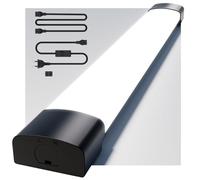 ANTENLICHT Réglette LED 40cm IP65 Extérieur étanche, avec Fiche Plug and Play ou Câblée, Tube LED Connectable 16W 1760 Lumens 5000K Blanc Froid pour Cave, Garage, Usine et l'entrepôt, Noir