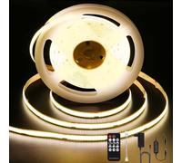 ANTENLICHT Ruban LED COB 10M Blanc Naturel 4000K 72W LED Dimmable avec Télécommande, CRI90+, 24V 8mm de Largeur Bande LED, Auto-adhésif Personnalisable pour Décoration Intérieure, Éclairage