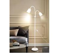 ANTENLICHT Valis Lampadaire Blanc E27 Max 60W, 2 Têtes Rotatives, Hauteur 159cm, pour Salon, Chambre, Bureau