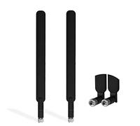 Antenna Booster - Andven 2.4GHz 10 dBi Antenne Booster WiFi Omnidirectionnel RP-SMA WLAN pour Modem Routeur (Noir 2-Pack)