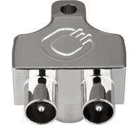 Antenna SP12 Antenna Distributor - Shielded Metal Housing - Dual Device Distributor for TV/Radio - Coupling to Socket - DVB-T2 DVB-C2 UHD - Silver